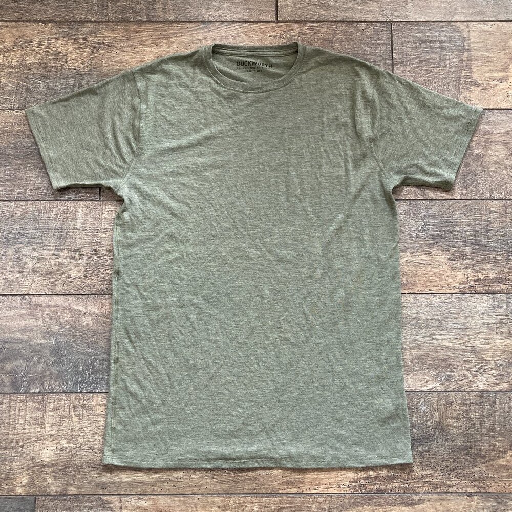 Duckworth Wool Vapor Tee Green size S; MADE IN USA